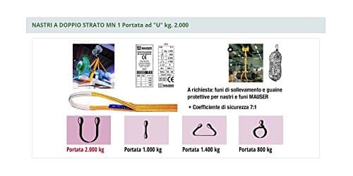 Barbero Mauser Band Classic Tough Double Layer Lifting Capacity 2000 Kg 50 cm Long 3 MT Wide Tape Anchor Tensioner Workshop Industry Garage Warehouse Building Purple CE Certified Safety 7: 1