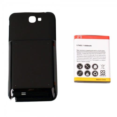 6500mAh Extended Battery with Black Cover for Samsung Galaxy Note 2 / N7100