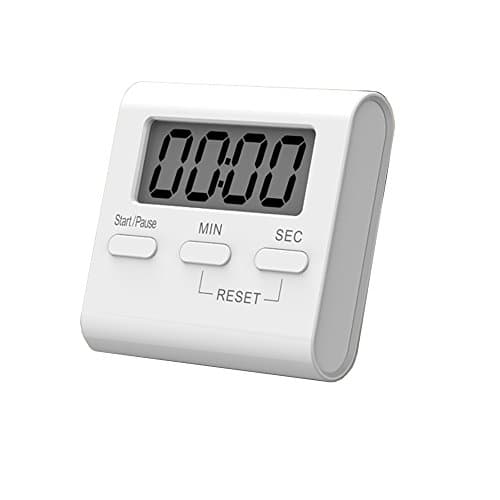 [1 Piece] Electronic Timer with Digital Stopwatch, 99 Minutes and 59 seconds Timer with Magnet and Standing, Countdown and High Voice Kitchen Alarm Timer Digital Kitchen Timer with Large LCD Display and the High Voice Alarm Ring Timer