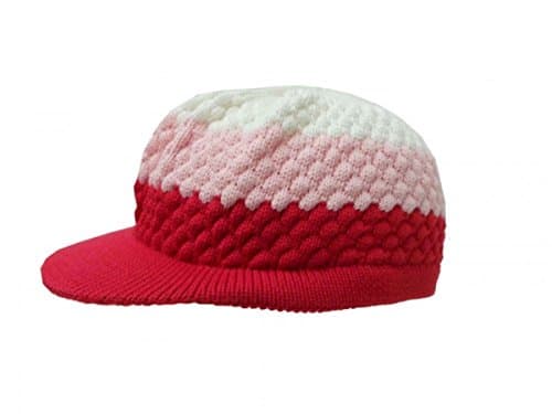 Skateboard Visor Beanie Red/pink/White Styler Visor Cotton Hat