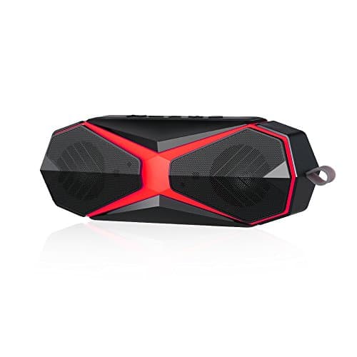 POHO Portable Wireless Bluetooth Speakers 4.1 with Waterproof IPX7,16W Bass Sound, Stereo Pairing, Durable Design for iPhone /iPod/iPad/Phones/Tablet/Echo dot, outdoor(Red)