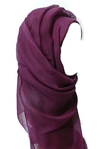 Plain Maxi Hijab Large Oversized Maxi Scarf Soft Viscose Shawl (Burgundy)