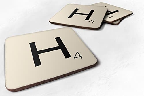 Letter "H" Scrabble Inspired Tile Letter Novelty Game Fun Gift Tea Coffee Cup Mug Coaster - iCaseCreative