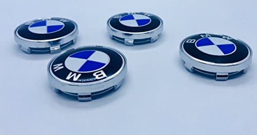 4x BMW BLUE AND WHITE LOGO 60 mm Wheel Centre Caps Hub Covers/Wheel Caps Hub Cover Wheel Full Set Caps
