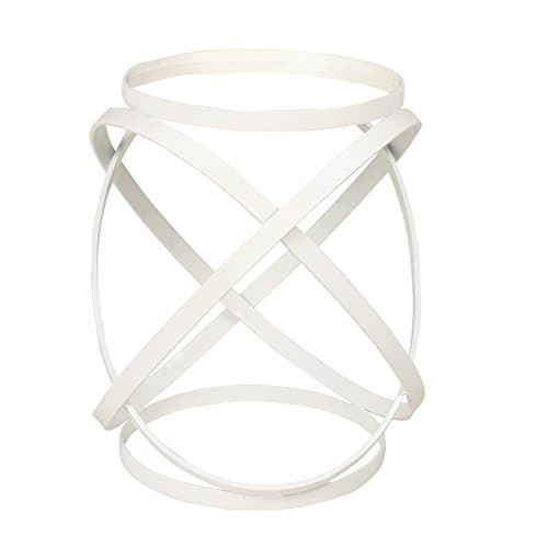 Side Table ,Coffee table Iron + tempered glass Round Metal welding Modern minimalist Creative Sofa cabinet Telephone cabinet White 43 * 50cm