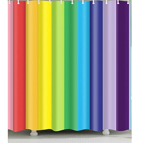 Rainbow Color Shower Curtain 1 Pc for Home and Bath