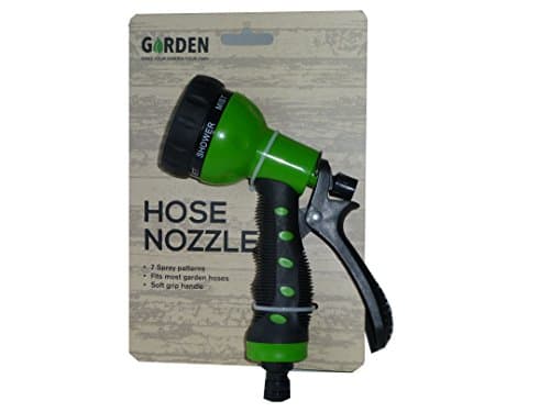 7 Pattern Garden Hose Spray Gun High Pressure Hand Sprayer with Soft Grip Handle Nozzle(green)