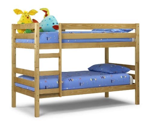 Happy Beds Wyoming Standard Two Sleeper 3' Solid Pine Wood Bunk Bed With 2x Luxury Spring Mattresses