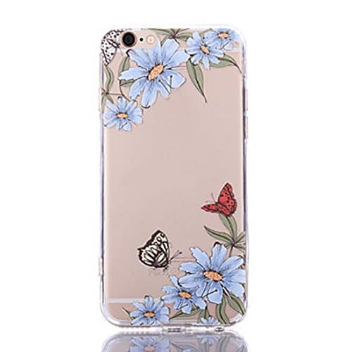Inonler Beautiful butterfly elegant garden Pattern with soft and transparent case(iPhone 5/5S/SE,gold)