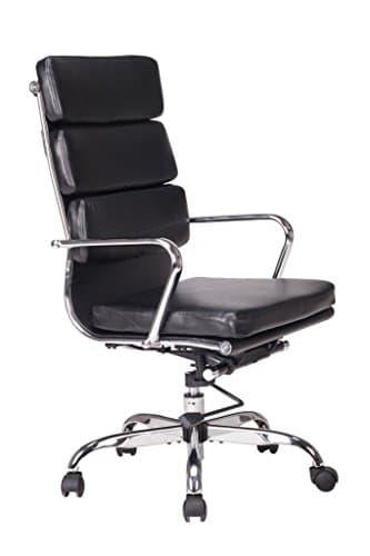 VIVA OFFICE Bonded Leather High Back Executive Computer Chair with Cushioned Seating