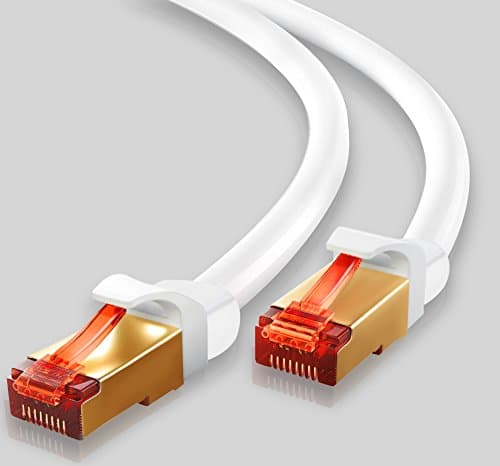 1.5m IBRA CAT.7 Ethernet Gigabit Lan network cable (RJ45) |10/100/1000Mbit/s | Patch cable | UTP | compatible with CAT.5/6 | Switch/Router/Modem/Patch panel/Access Point/patch fields | White