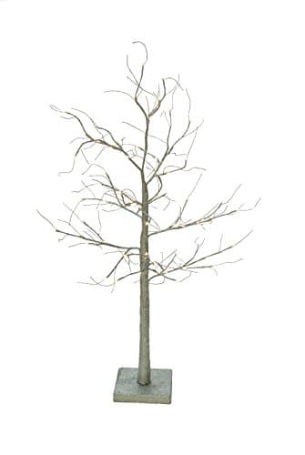 Brite Ideas P003735 120 cm 5 W Plastic Glitter Twig Tree Christmas Lighting, Silver