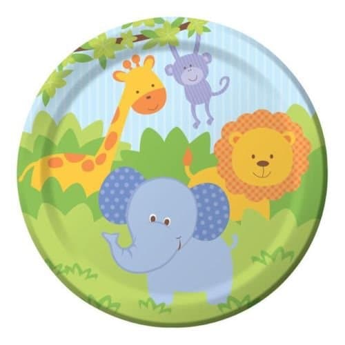 Forest Friends Jungle Party Paper Dinner Plates x 8