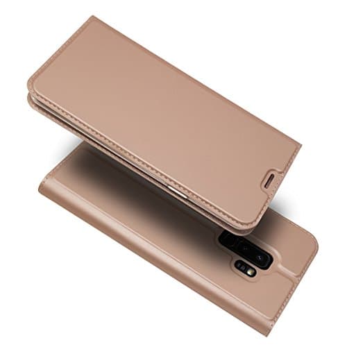 For Samsung Galaxy S9 S9 Plus Case, SingMax Skin Pro Series Ultra Slim Layered Dandy ,Kickstand,Magnetic Closure,TPU bumper,Full Body Protection For Samsung Galaxy S9 smartphone (For Samsung Galaxy S9 S9 Plus, rose gold)