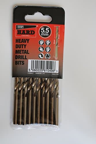 TTP Hard 5.5mm Drill Bit for Metal | Pack of 10 | 5% Cobalt