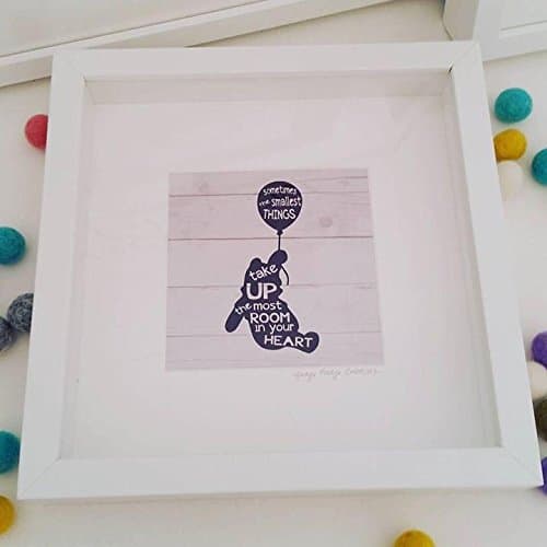 Winnie the Pooh Framed Print Quote sometimes the smallest things. ..