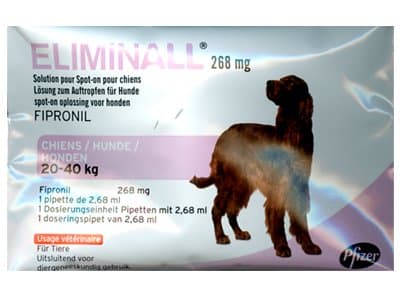 Pfizer – Eliminall 30 Generic Pipettes (Frontline Dog 20-40Kg)