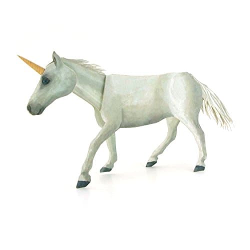 POP-UP Card"Magical Unicorn": A Folded 3-D-Card of a White Unicorn - can Easily Stand on a Table/a Fairy Tale Birthday Card for Kids/with Envelope