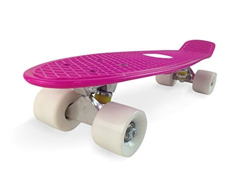 Mad Boards Retro Cruiser Skateboard Complete 22 inch Bendable Board, ABEC-7, for Kids,Youths, Beginners and Advanced Riders, Candy Pink