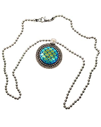 Magical Mermaid Scale Pendant on a Chain Necklace.