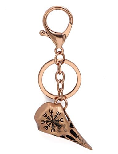 Prettyrosary Keychain Keyring Key Chain Ring Viking Wolf Thor’s Hammer Compass Antique Silver Gold Bronze Grey