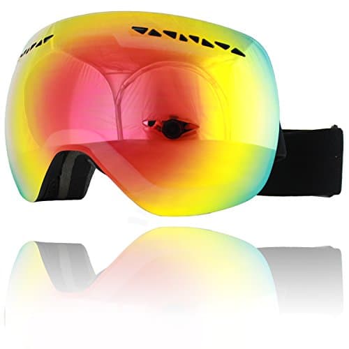 Goggles Black Gold, GOGGLE, Mirror, Frameless, snow goggles, snow goggles, Fully mirrored, without frame, gold, black, helmet