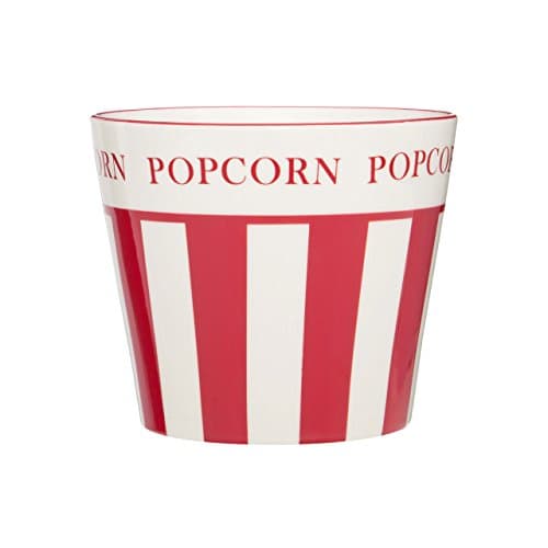 Hollywood Kitchen Accessories Red And Cream Stoneware For Home Kitchen Stylish (Small Popcorn Bowl)