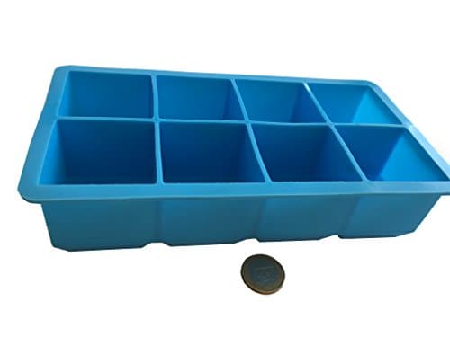 Royal Houseware 8 Large Siicone Square Moulds for Ice Cubes, Chocolates, Sweets