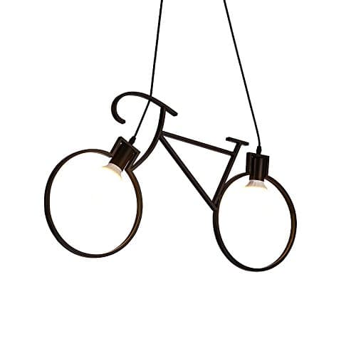 Pendant Light American Creative Simple Retro Village Iron Tires Personalized Bicycle S For Living Room Bedroom Restaurant Study Office Art Deco Christmas Thanksgiving Decorating Lamp Birthday Gift White