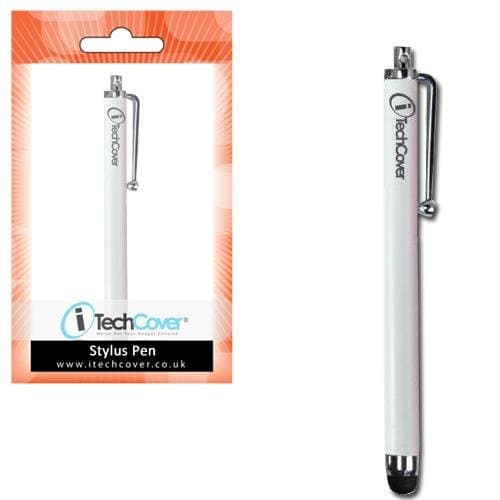 iTechCover® Samsung Galaxy Mega 6.3 I9200 White Touch Screen Stylus Pen