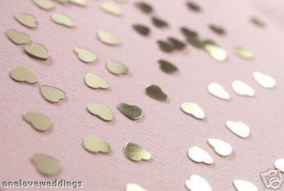 5 x Gold Tiny Heart Wedding Party Table Confetti New
