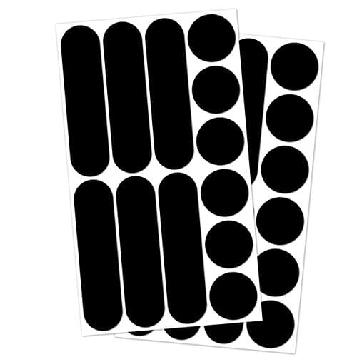 Éco MULTI, (2 Pack) 12 retro reflective stickers kit, Night high visibility safety, Universal adhesive for Bike/Stroller/Buggy/Helmet/Motorbike/Scooter/Toys, Black