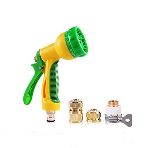 JINER Garden Hose Nozzle, Heavy Duty 8 Watering Patterns, ABS Hand Sprayer - High Pressure, Best for Lawns, Plants & Shrubs, Washing Cars, Dogs + Pets