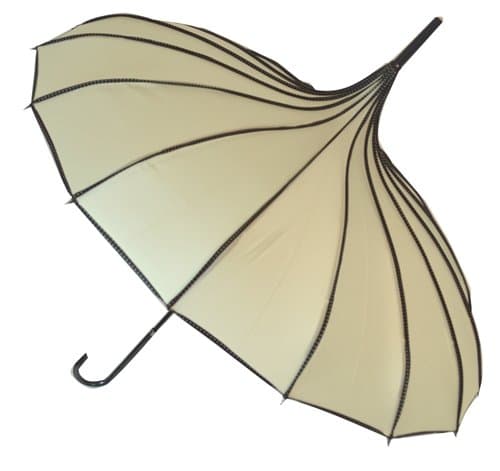 SoakeBoutique RIBBED Pagoda Umbrella Beige