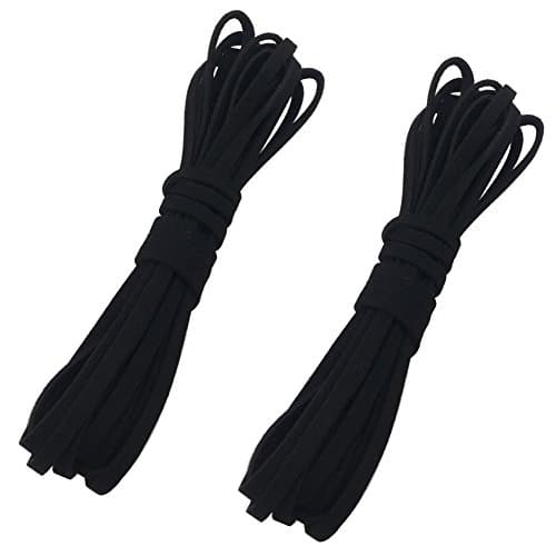 Ucatcher 2 Pack 5 mm 5 Meter Leather Cord Faux Suede String Threads, Black