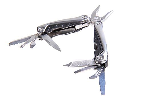 Huntington Traveler Mini Multitool: pliers with 8 tools, body and tools made of stainless steel, MT508IG-01