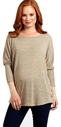 Blue Vanilla Eyelet Clasp Side Hem Oatmeal Top 12