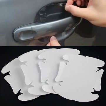 Bheema 4x Invisible Adhesive Car Door Handle Scratch Protector Film Sheet