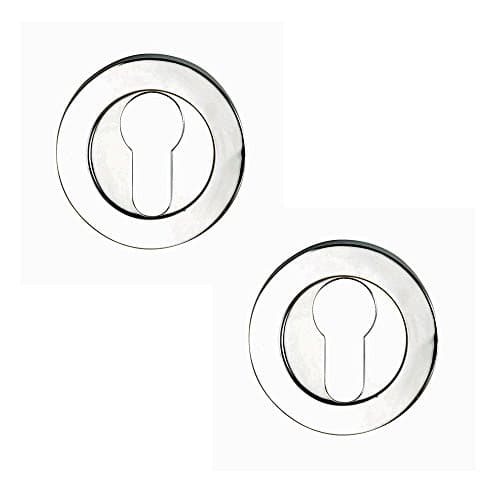 Excel Architectural DH3683 Round Euro Profile Escutcheon Set, Polished Chrome