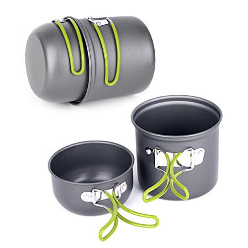 Camping Cookware, Togather Picnic Camping Hiking Backpacking Pot Pan Cookware Outdoor Cooking bowl set (2pcs)