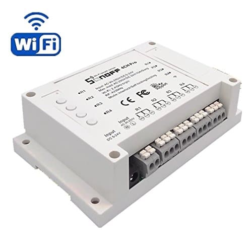 HEANTTV Sonoff 4CH Pro switches Wifi wireless remote timer Switch - 4 Gang Inching Self-locking Interlock WiFi RF Smart socket