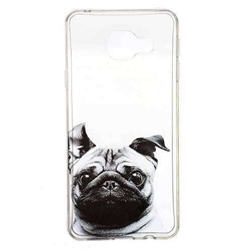 Samsung Galaxy A3 2016 (A310) Case, Wanxideng Soft Silicone Cover - Transparent Crystal Shell - Angry Dog