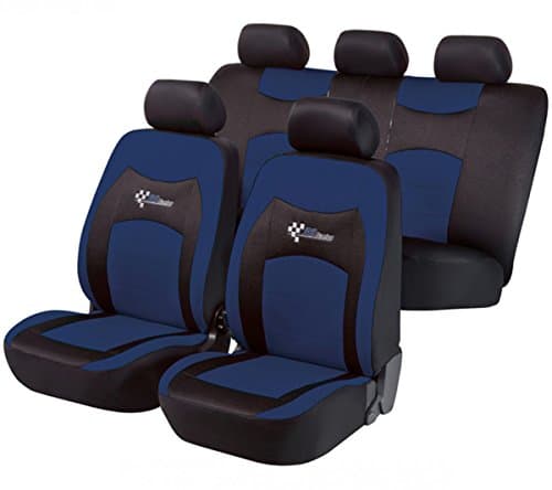 Timon 41575, Car seat covers, protective covers, Complete set, black, blue