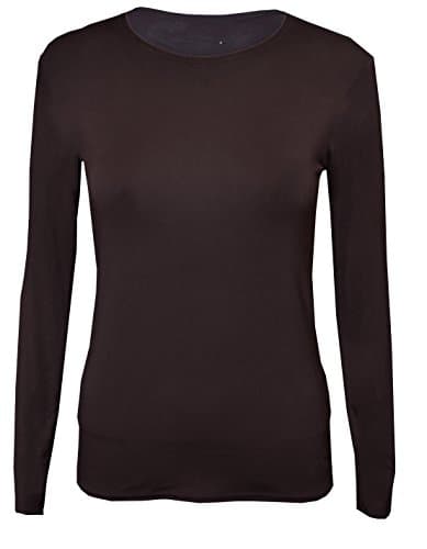 Panzys Girls Long Sleeve Plain Basic TOP Kids T-Shirt Tops Crew Uniform TEE 2-13Y