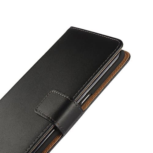 Samsung Galaxy S8 Galaxy S8 Plus Black Real Genuine Leather Stand Wallet Flip Case Top Quality (Galaxy S8 Plus)