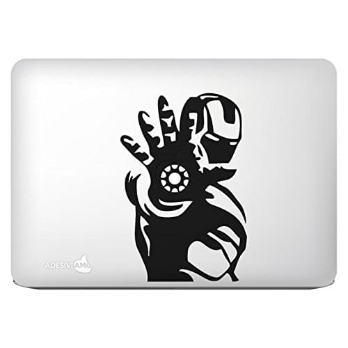 Sticker "Iron Man Apple Power 2" single color for all models Apple Mac Book