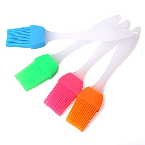 MOBOREST Silicone Basting Pastry &amp; Bbq Brushes , Heat Resistant Kitchen Utensils - Dishwasher Safe- Soft and Flexible- Essential Cooking Gadget, Bakeware Tool and Culinary Equipment(4in1)