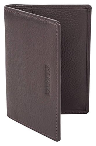 DentsMens Pebble Grain RFID Blocking Credit Card Holder - Chocolate