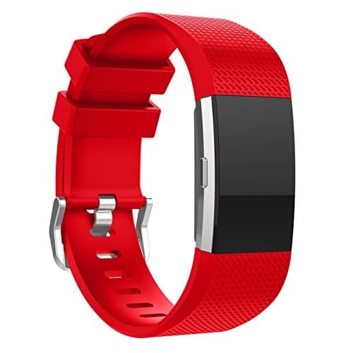 Fitbit Charge 2 Band, Replacement Accessories Silicone Watch Band Wrist Strap for Fitbit Charge 2 Wrist band Red