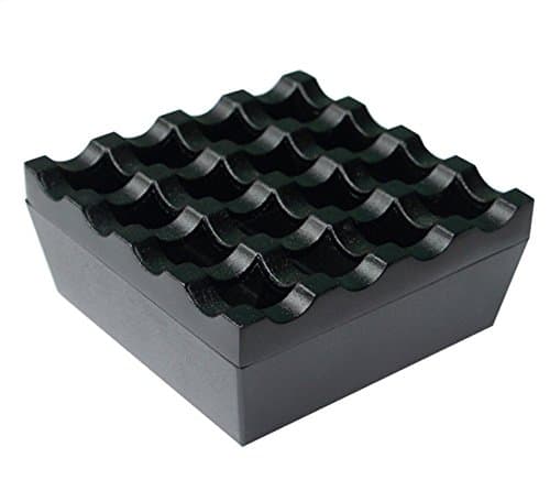 XIANG Yang® Creative Metal 16 Hole Space Large Vintage Matte Ash Tray Ashtray with Lid, Zinc Alloy, Sand black